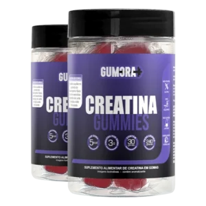 kit 2 potes de creatina em goma gumora